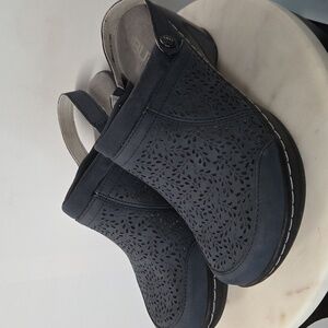 JBU Navy Perforated Mules Size 7.5
